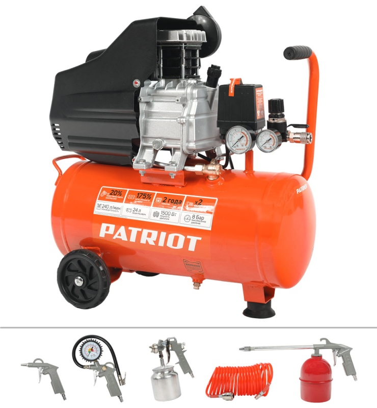 Поршневой компрессор Patriot EURO 24-240K